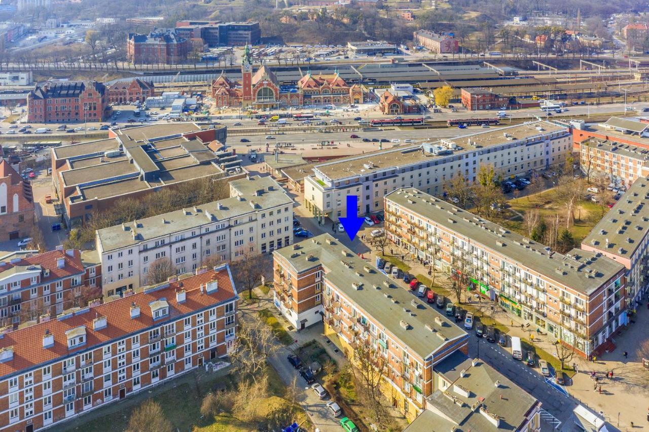Lägenhet Przytulne Z Balkonem, 150m Od Dworca Glowny Gdańsk